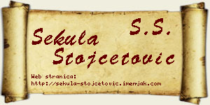Sekula Stojčetović vizit kartica
